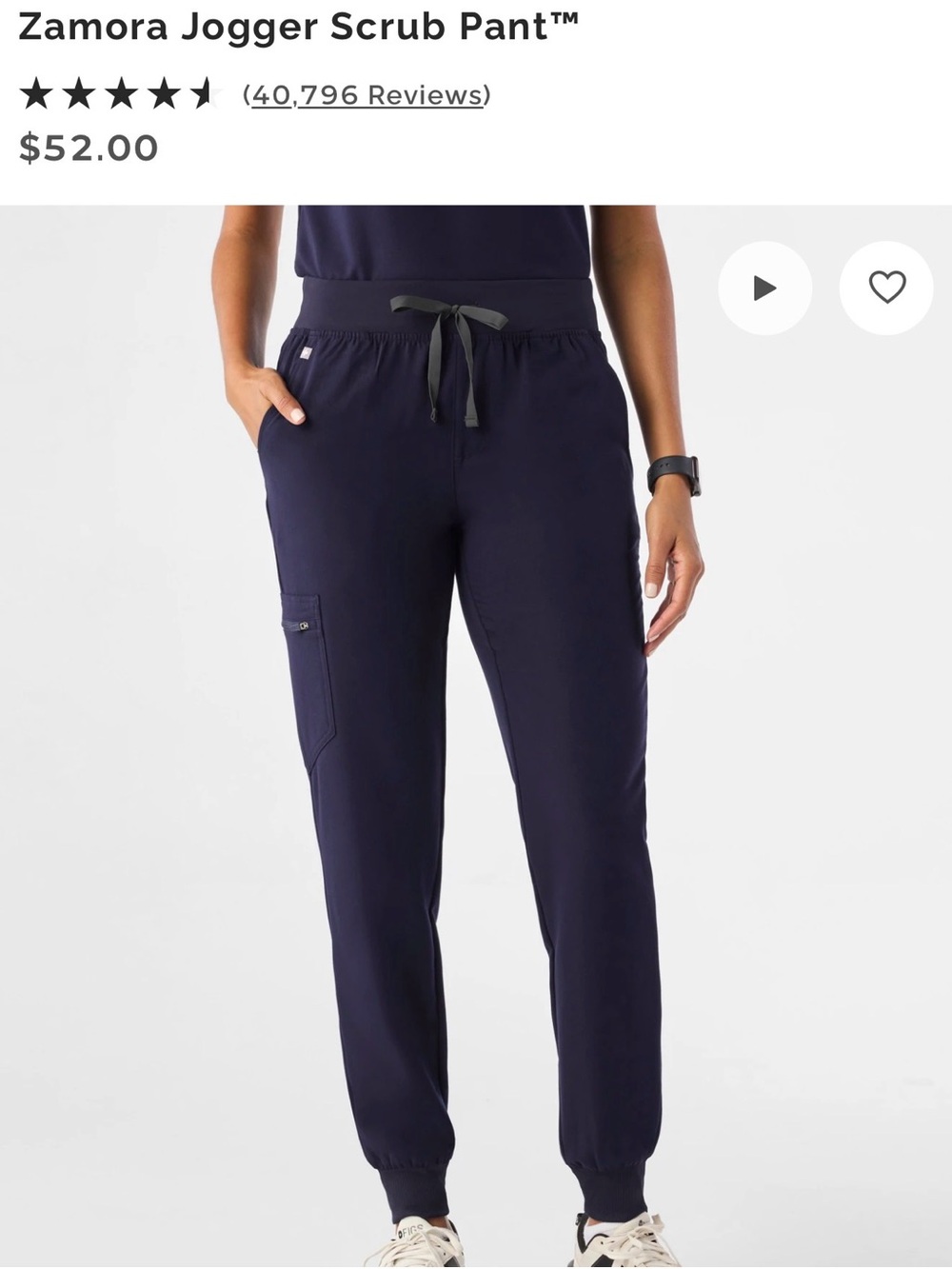 Figs Navy Zamora Jogger Scrub Pant